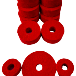 RockSolid Drums Red Cymbal Felt Set For Hi Hat and Cymbal Stands