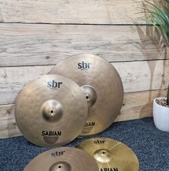 Sabian SBR Cymbal Set For Drum Kit - 14" Hi Hats, 16" Crash, 20" Ride -#W0968
